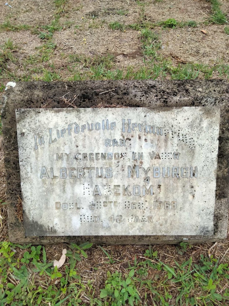 HANEKOM Albertus Myburgh -1968