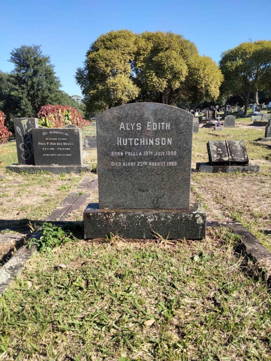 HUTCHINSON Alys Edith 1908-1968