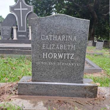 HORWITZ Catharina Elizabeth nee van SCHALKWYK
