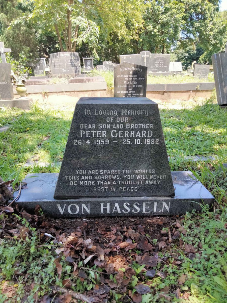 HASSELN Peter Gerhard, von 1959-1982