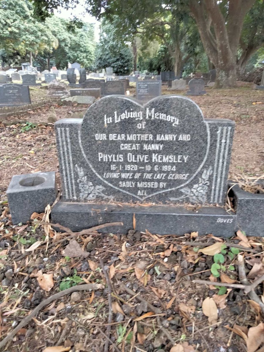 KEMSLEY Phylis Olive 1920-1994