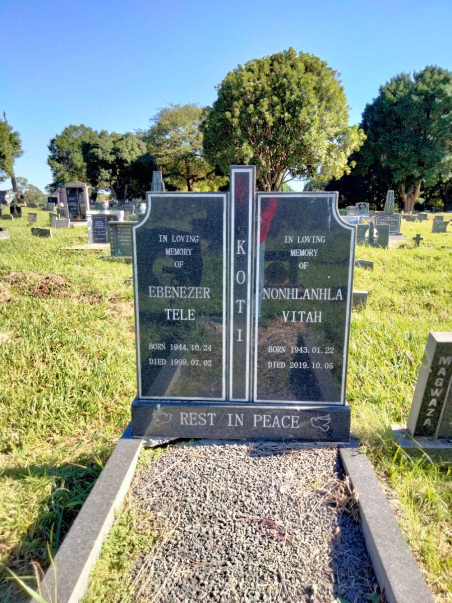 KOTI Ebenezer Tele 1944-1999 & Nonhlanhla Vitah 1943-2019