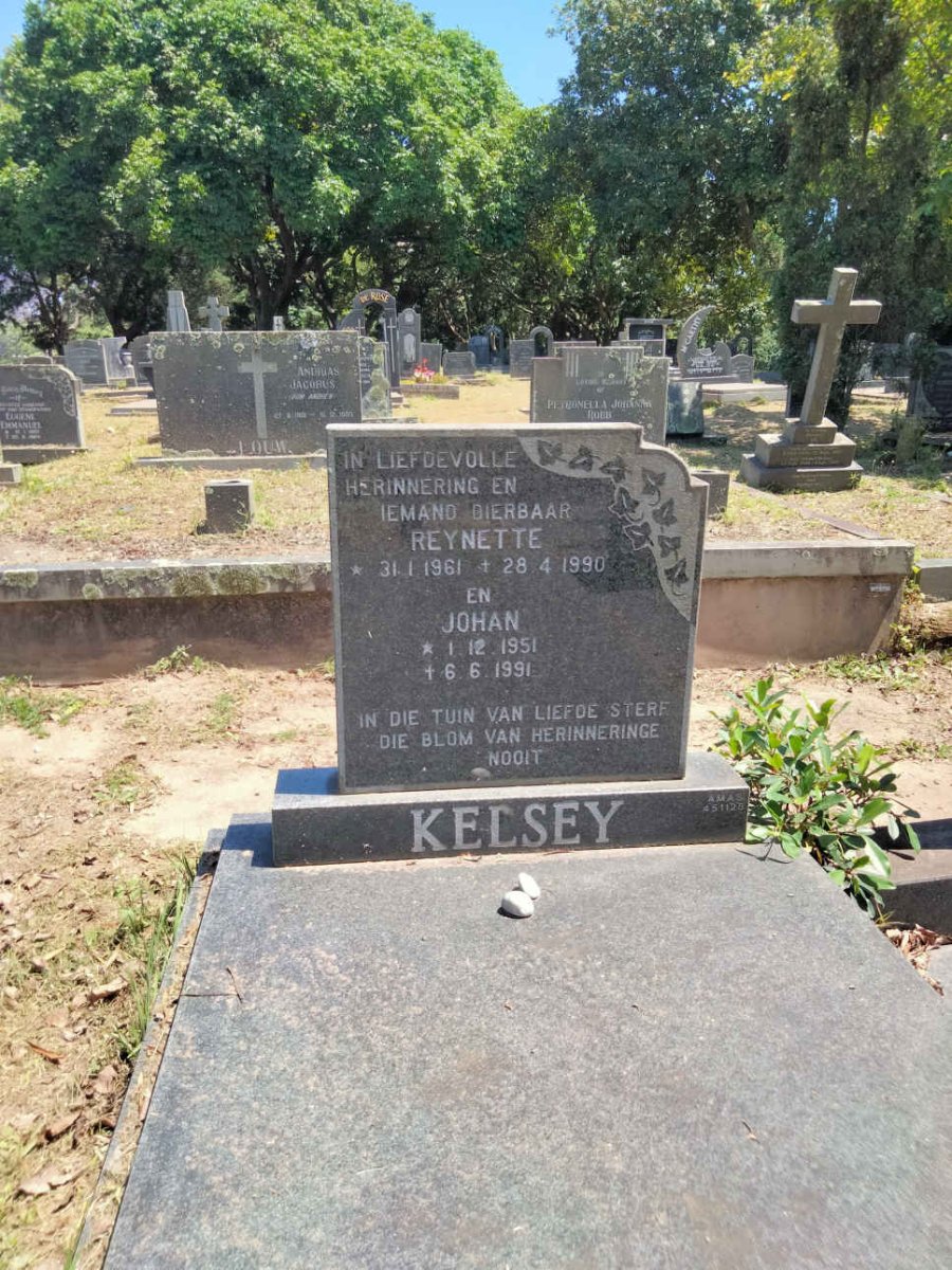 KELSEY Johan 1951-1991 &amp; Reynette 1961-1990