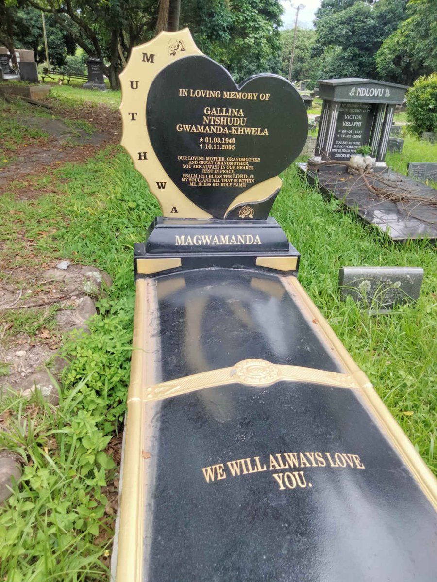 KHWELA Gallina Ntshudu, GWAMANDA- 1940-2005