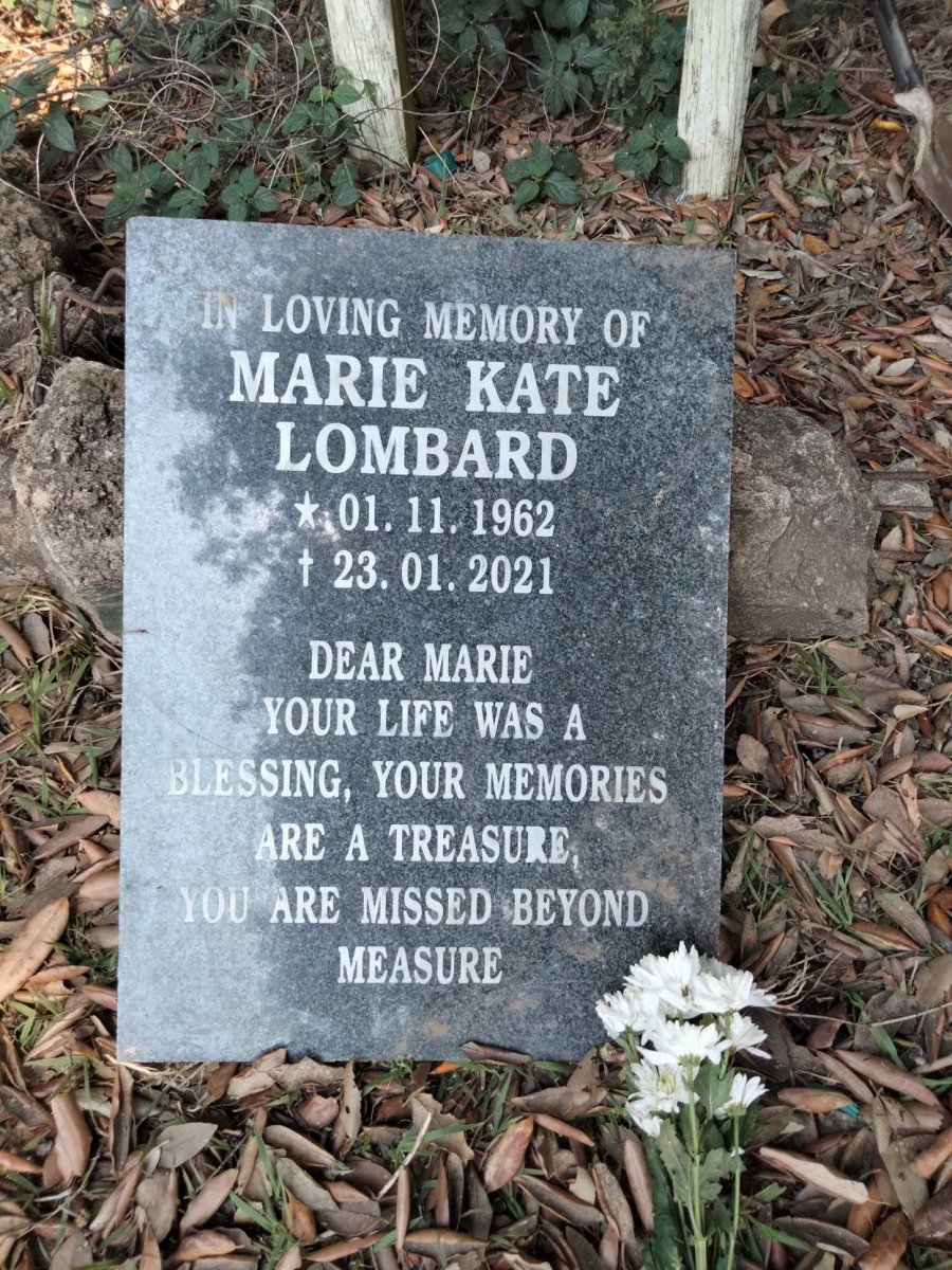 LOMBARD Marie Kate 1962-2021