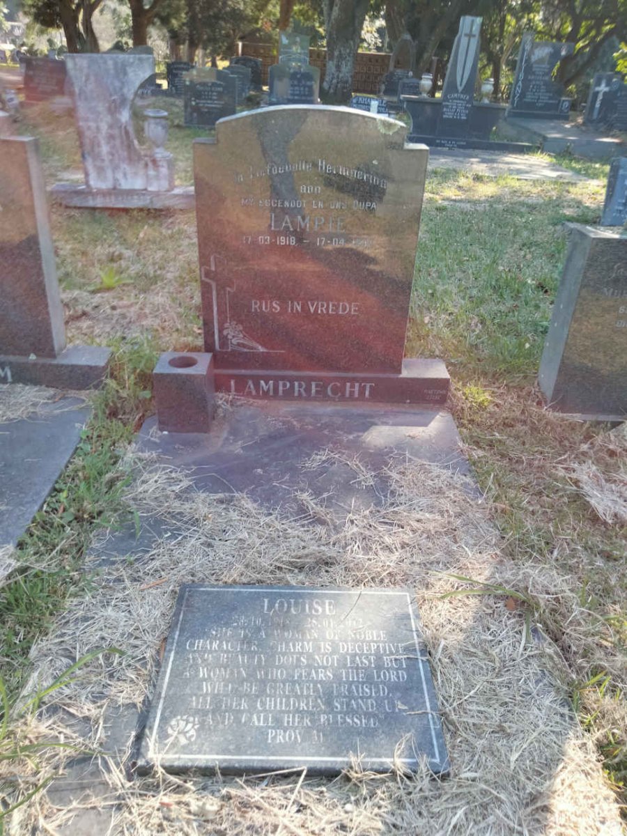 LAMPRECHT Lampie 1918-1992 &amp; Louise 1918-2012
