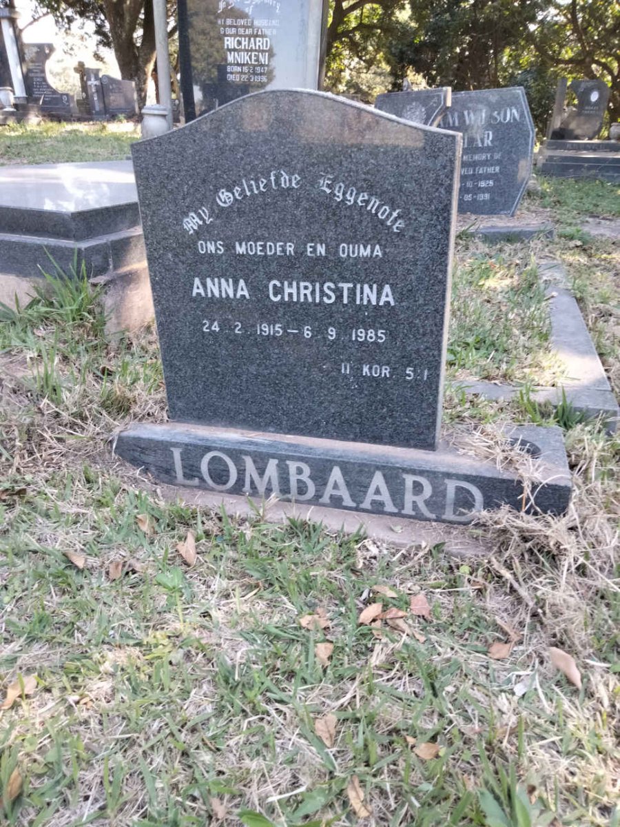 LOMBAARD Anna Christina 1915-1985
