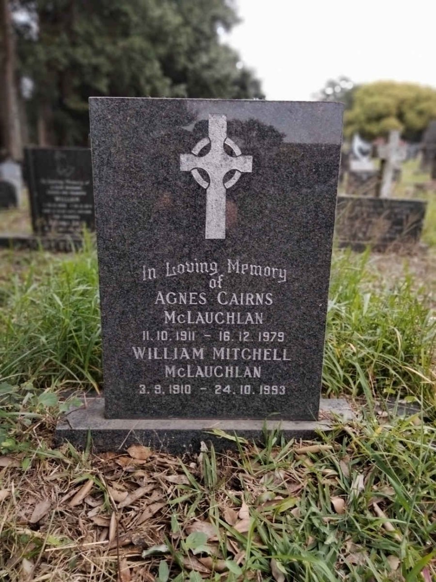 MCLAUCHLAN William Mitchell 1910-1993 &amp; Agnes Cairns 1911-1979