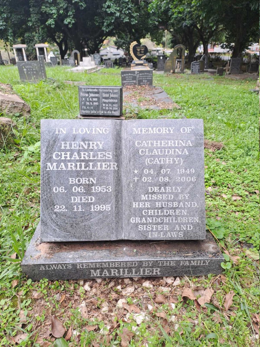 MARILLIER Henry Charles 1953-1995 & Catherina Claudina 1949-2006
