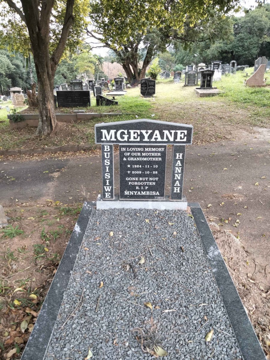 MGEYANE Busisiwe Hannah 1924-2009