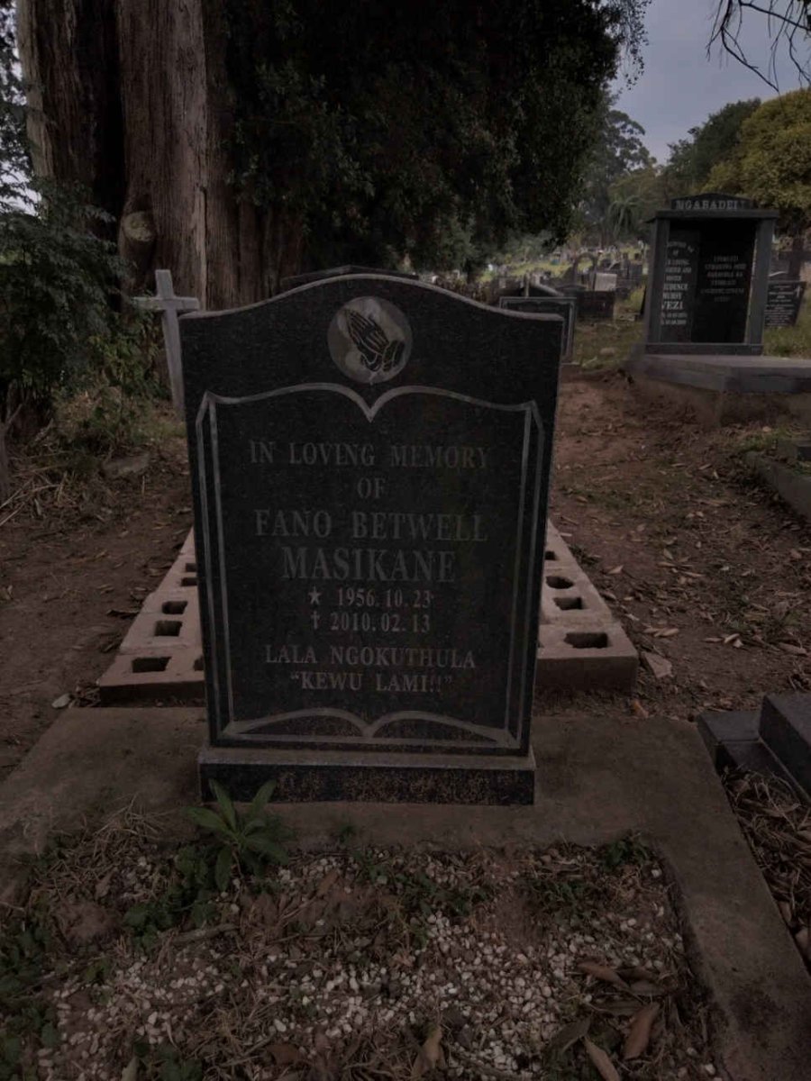 MASIKANE Fano Betwell 1956-2010