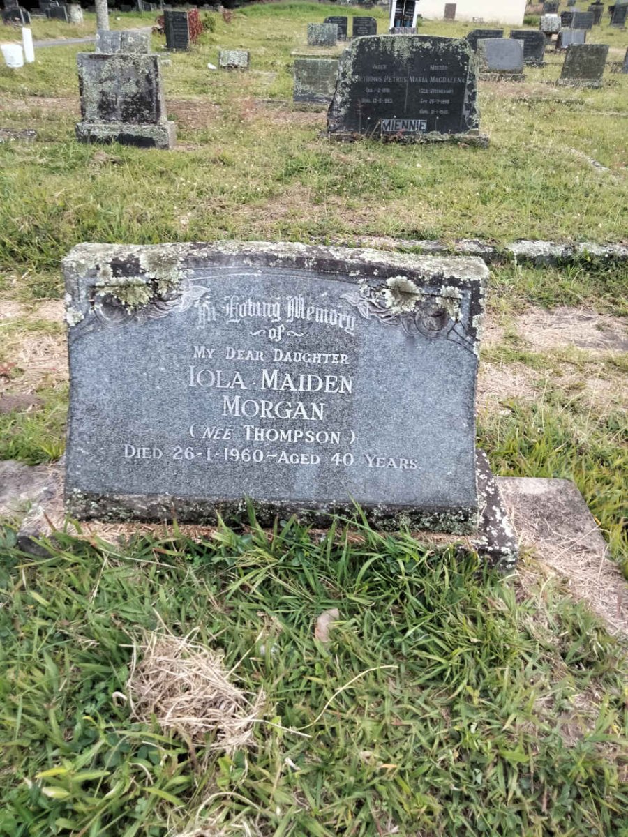 MORGAN Iola Maiden nee THOMPSON -1960