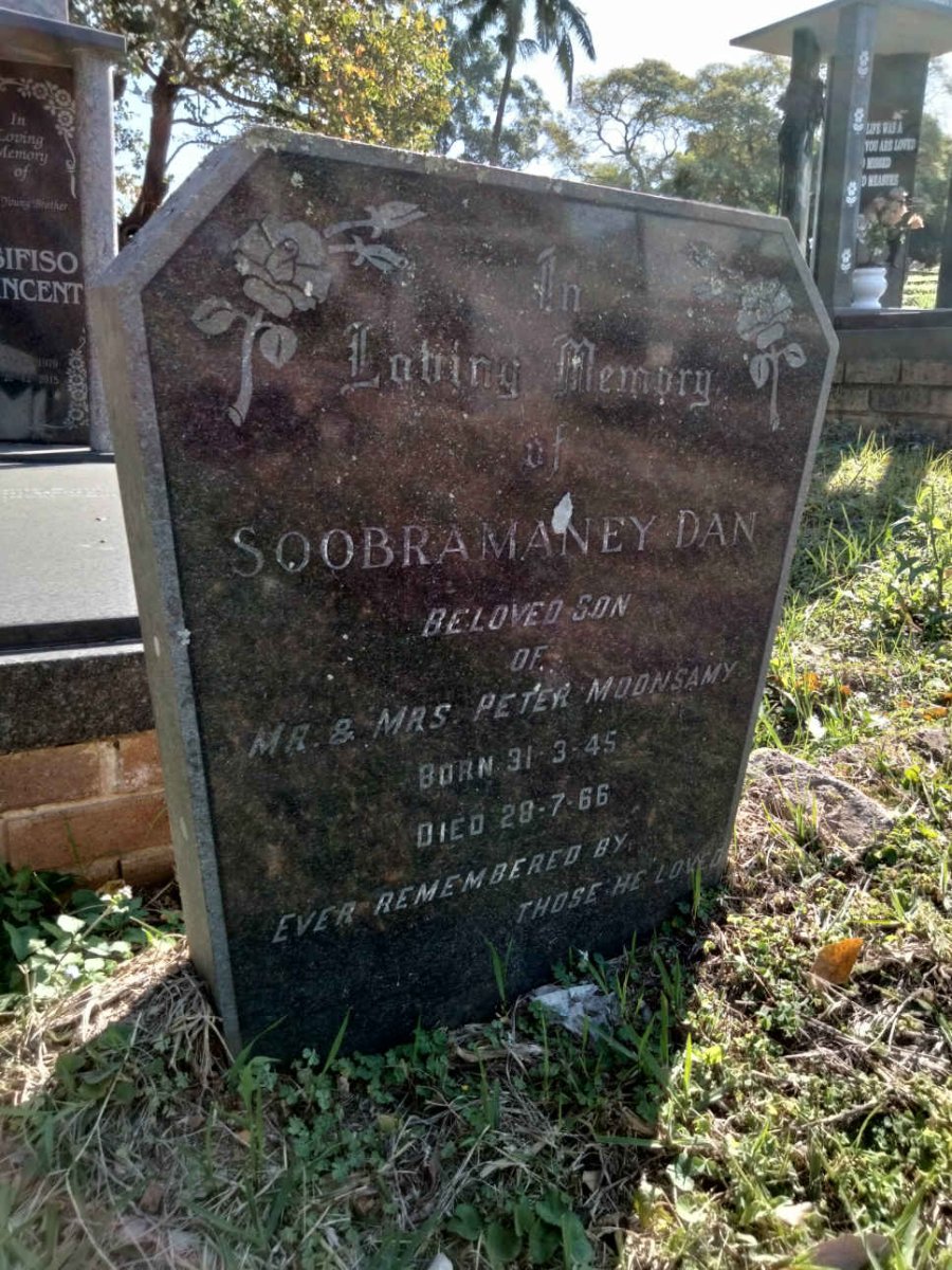 MOONSAMY Soobramaney Dan 1945-1966