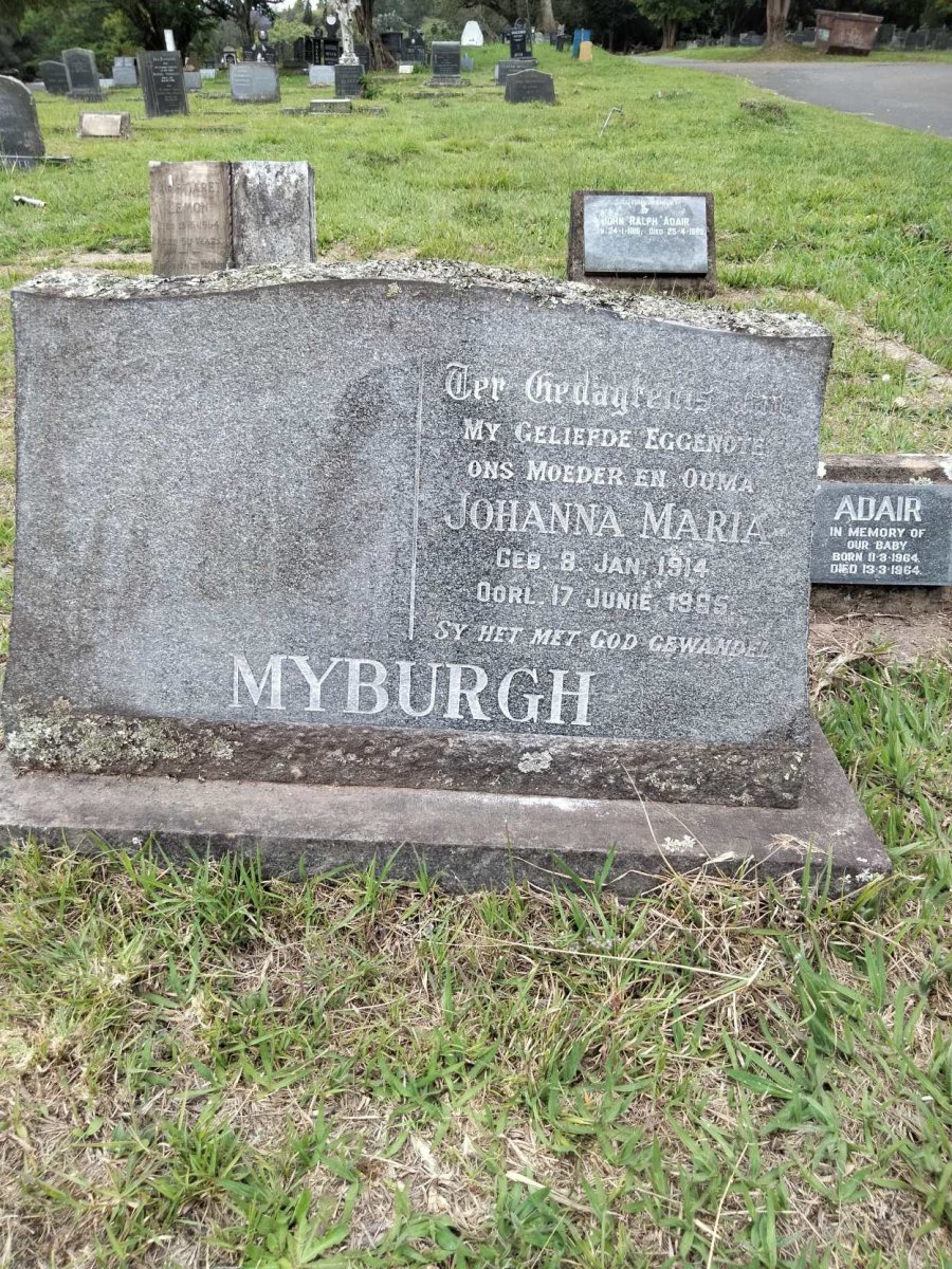 MYBURGH Johanna Maria 1914-1965
