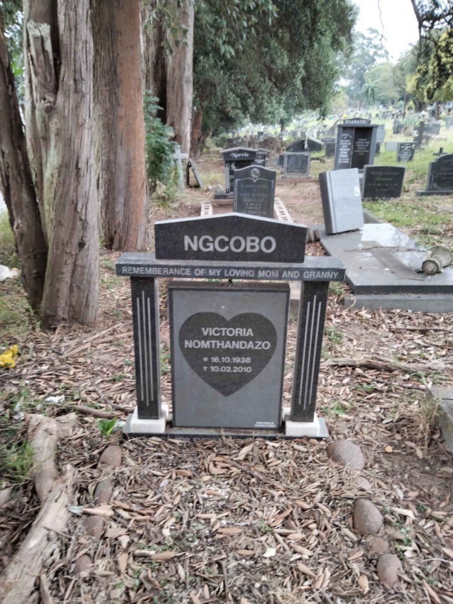 NGCOBO Victoria Nomthandazo 1938-2010