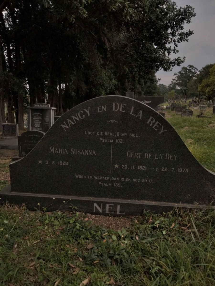 NEL Gert de la Rey 1921-1978 &amp; Maria Susanna 1928-