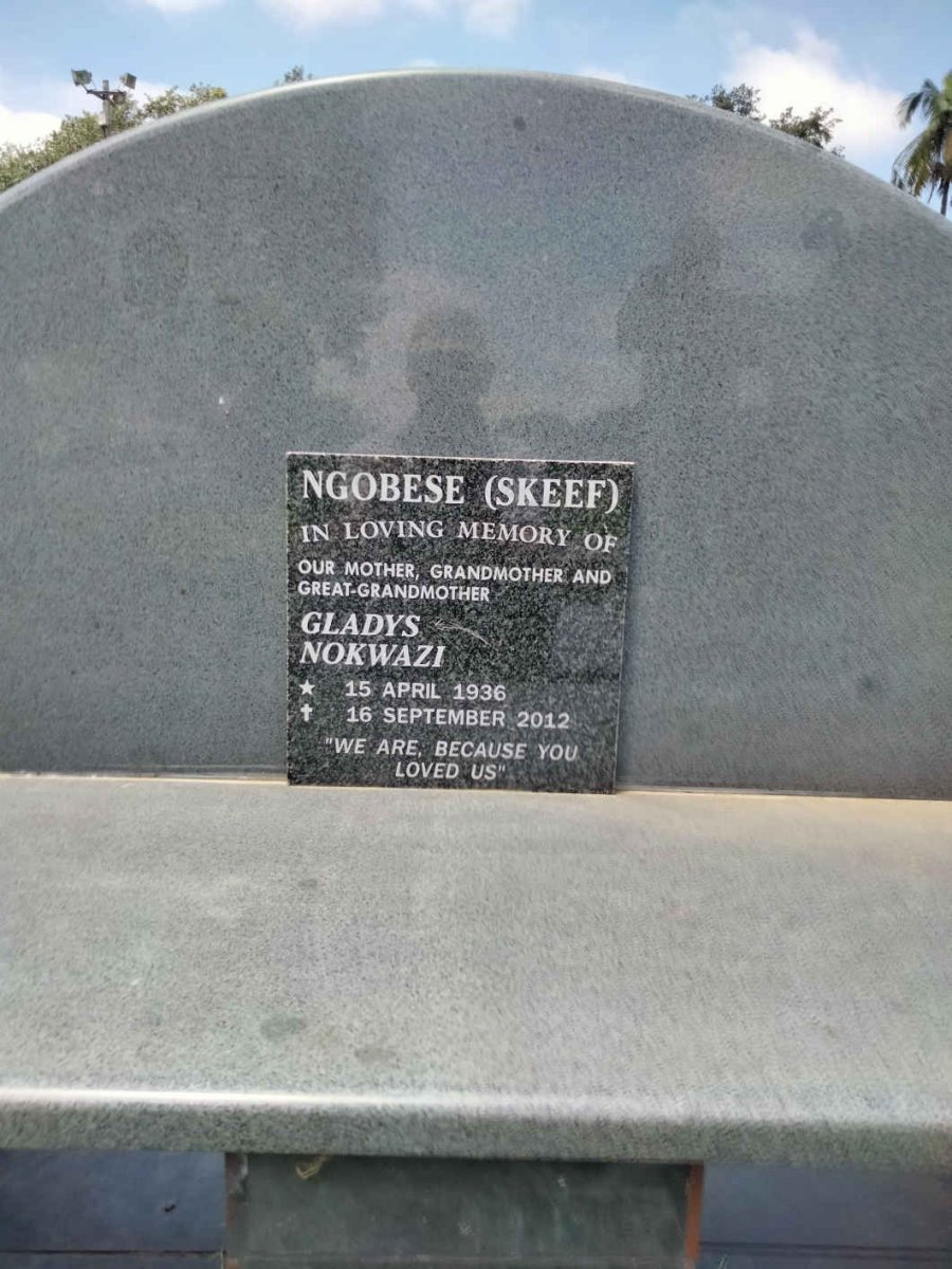 NGOBESE Gladys Nokwazi nee SKEEF 1936-2012