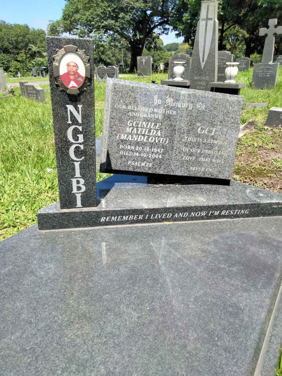 NGCIBI Gcinile Matilda 1947-2004