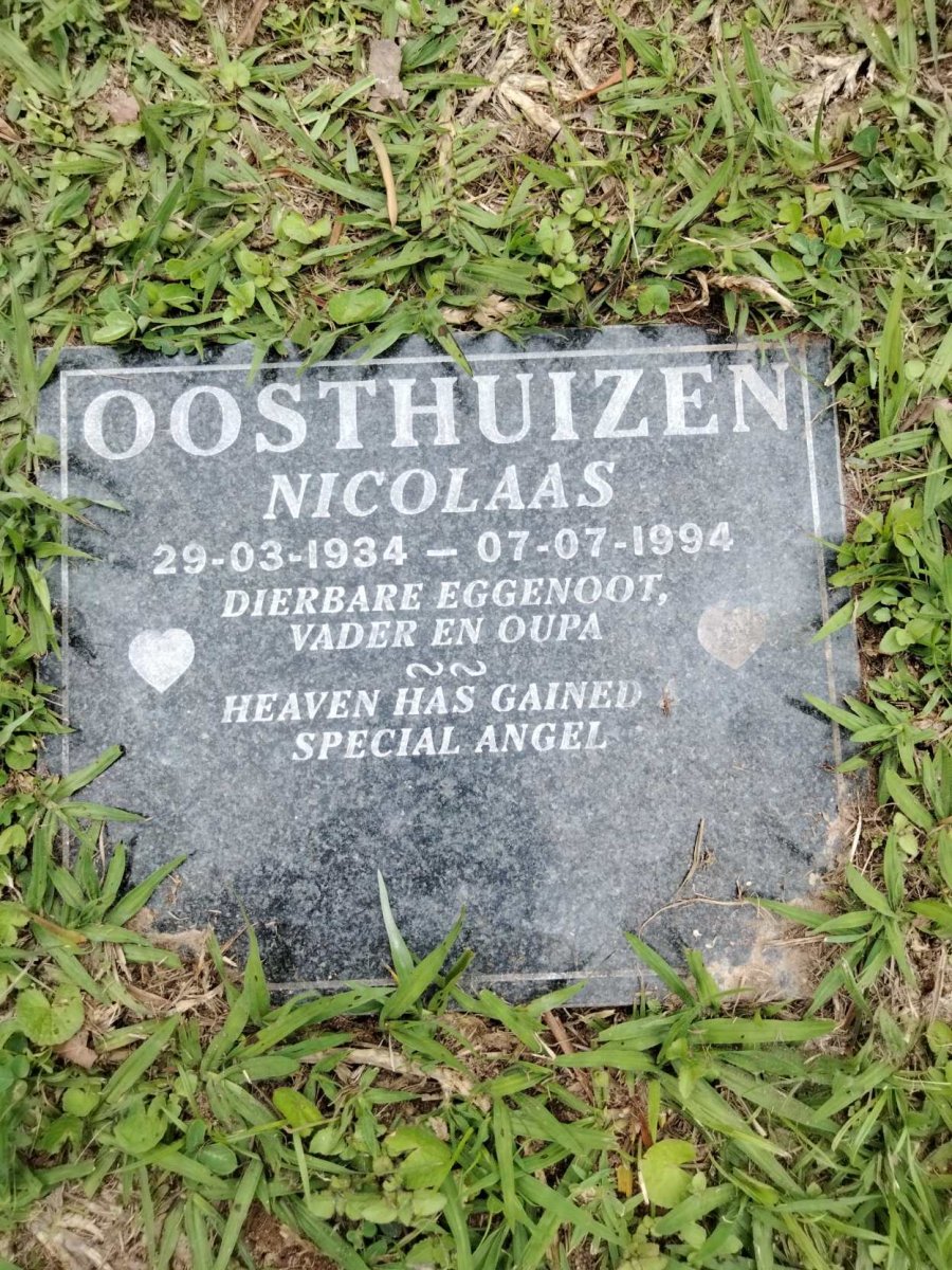 OOSTHUIZEN Nicolaas 1934-1994