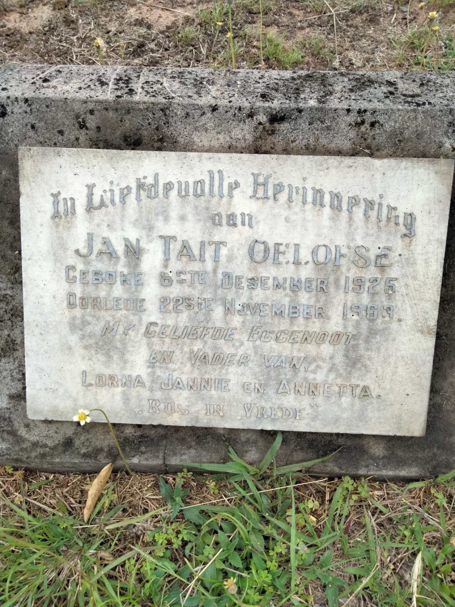 OELOFSE Jan Tait 1925-1963