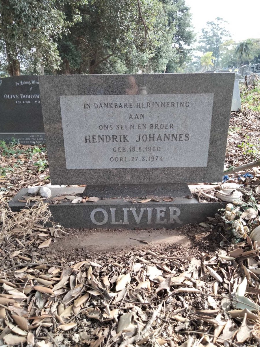 OLIVIER Hendrik Johannes 1960-1974