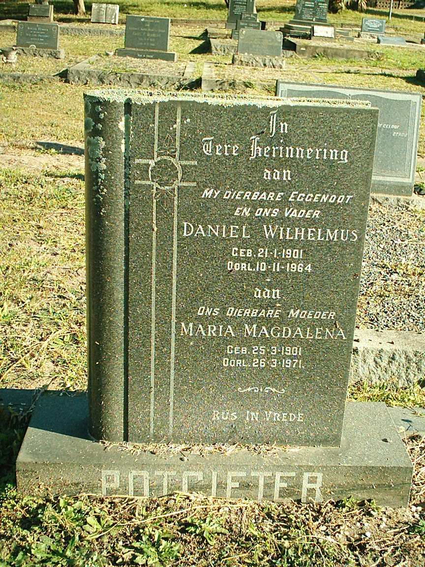 POTGIETER Daniel Wilhelmus 1901-1964 &amp; Maria Magdalena 1901-1971