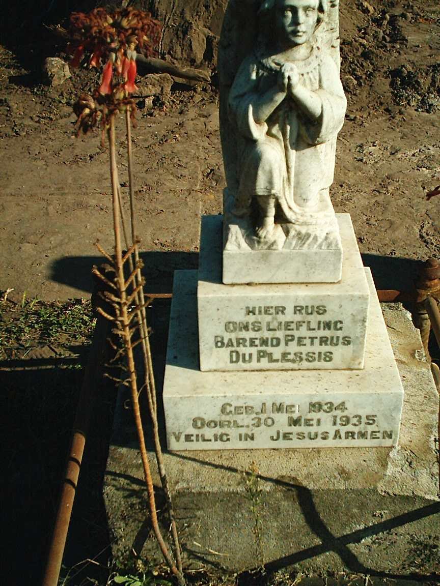 PLESSIS Barend Petrus, du 1934-1935