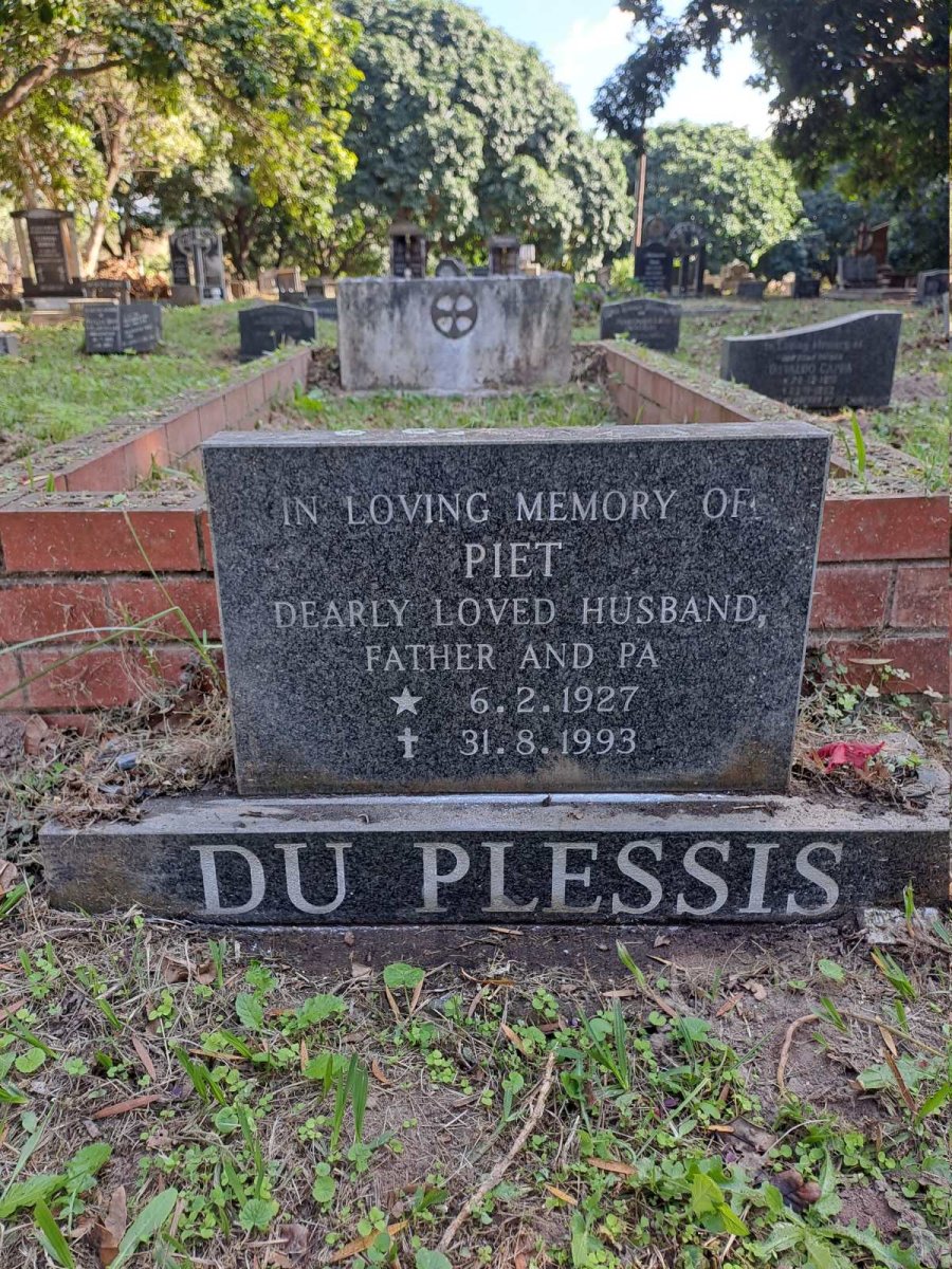 PLESSIS Piet, du 1927-1993