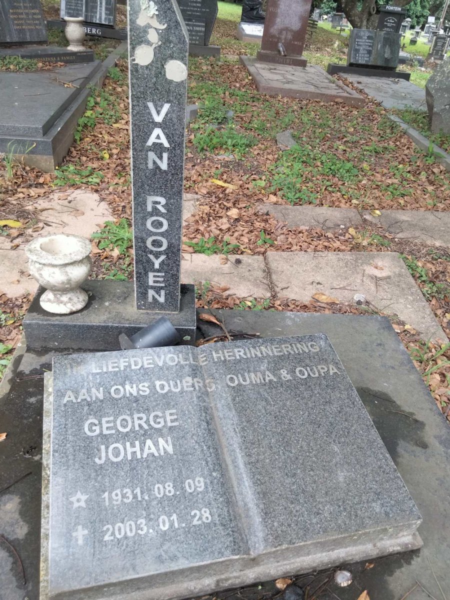 ROOYEN George Johan, van 1931-2003
