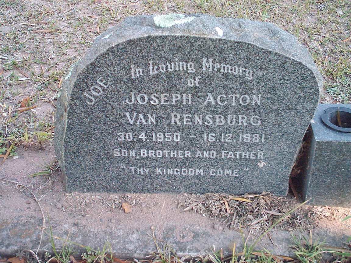 RENSBURG Joseph Acton, van 1950-1981