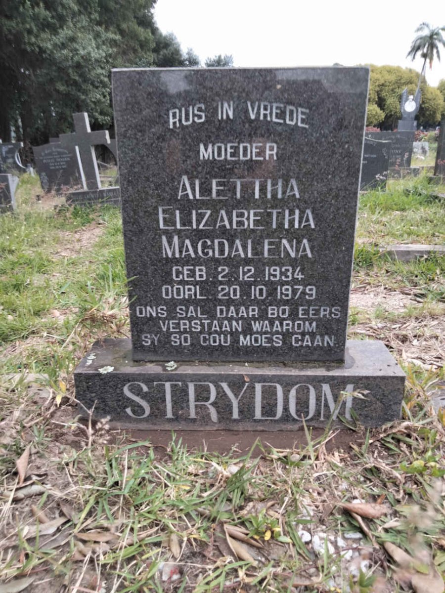 STRYDOM Alettha Elizabetha Magdalena 1934-1979