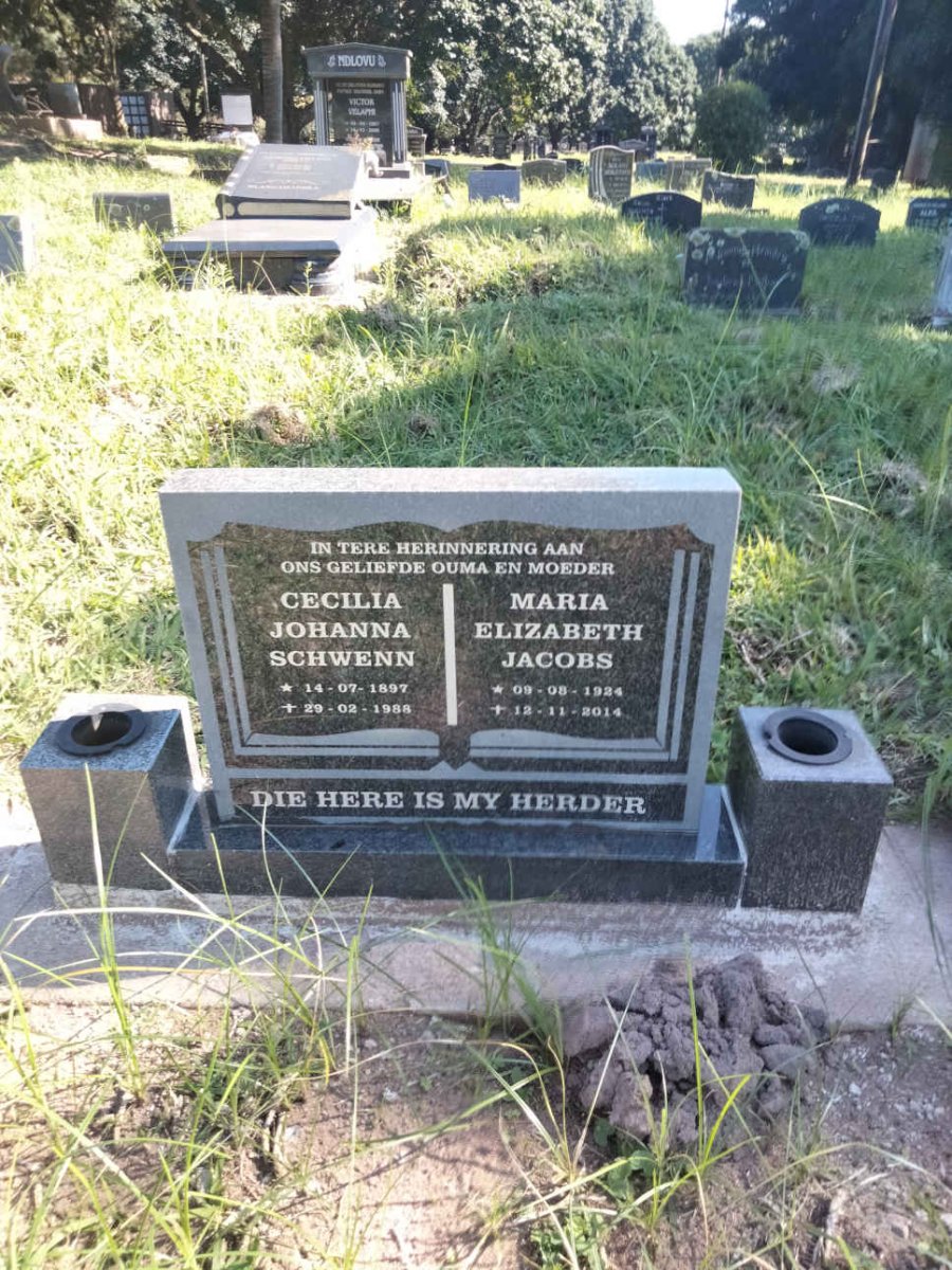 SCHWENN Cecilia Johanna 1897-1988 :: JACOBS Maria Elizabeth 1924-2014