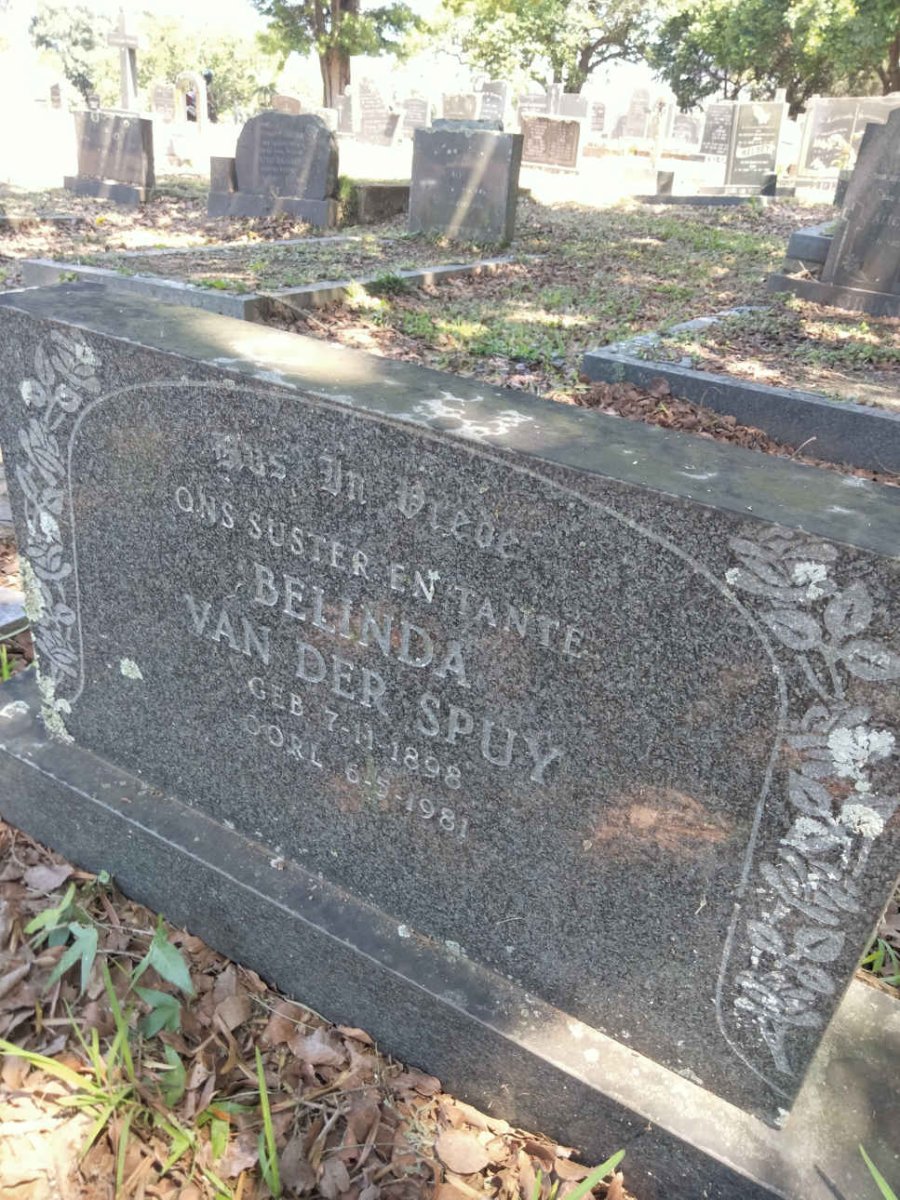 SPUY Belinda, van der 1898-1981