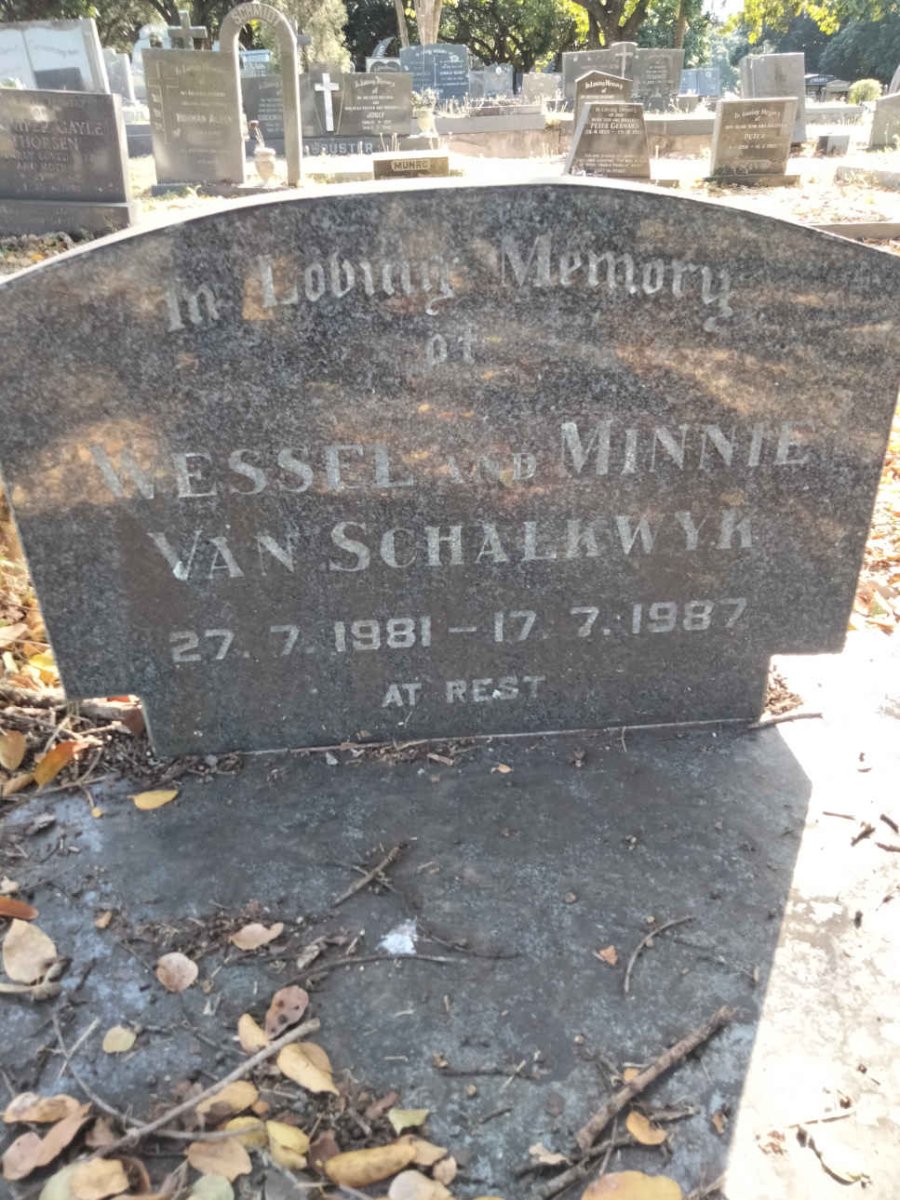 SCHALKWYK Wessel, van &amp; Minnie