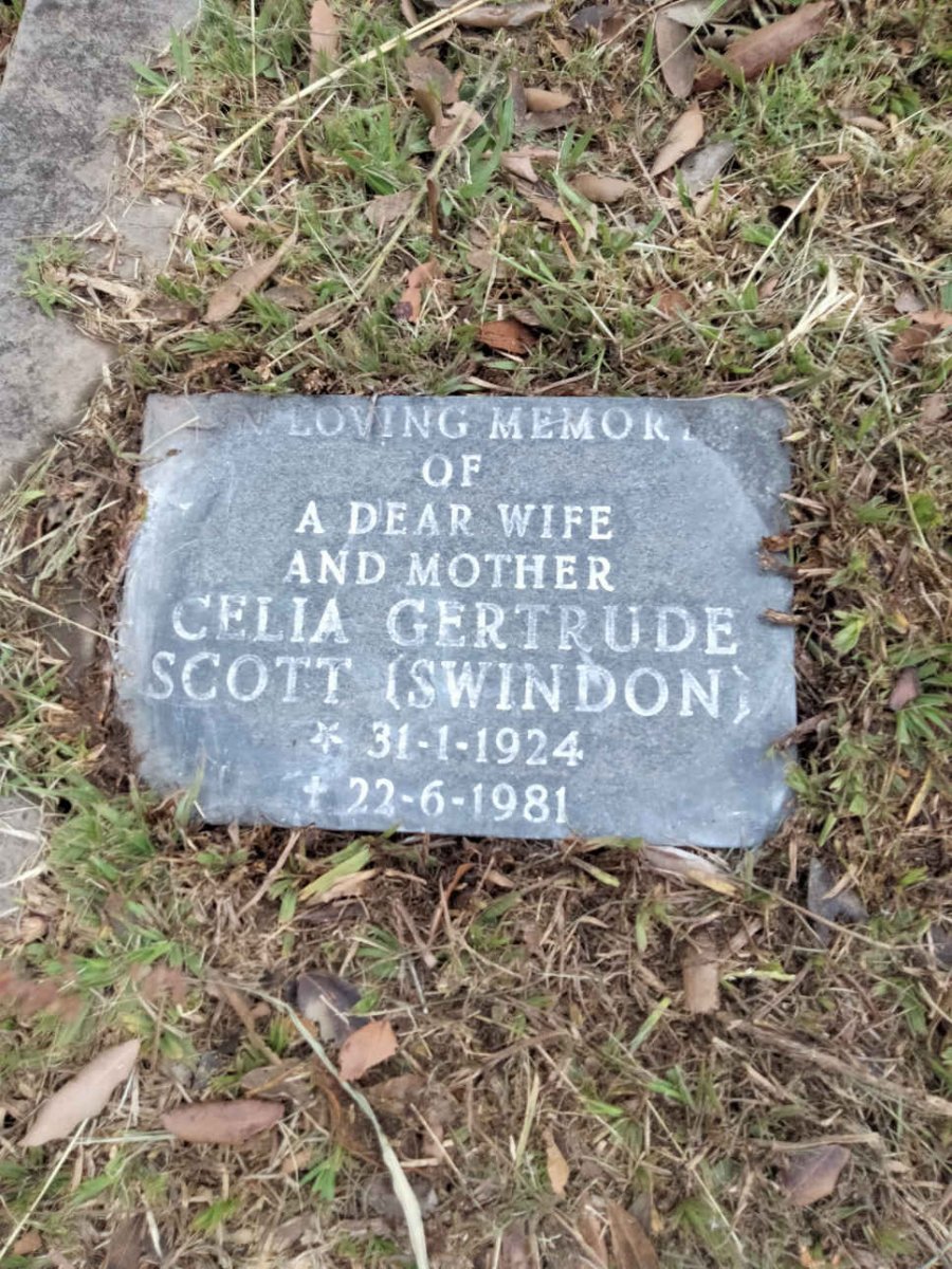 SCOTT Celia Gertrude nee SWINDON 1924-1981
