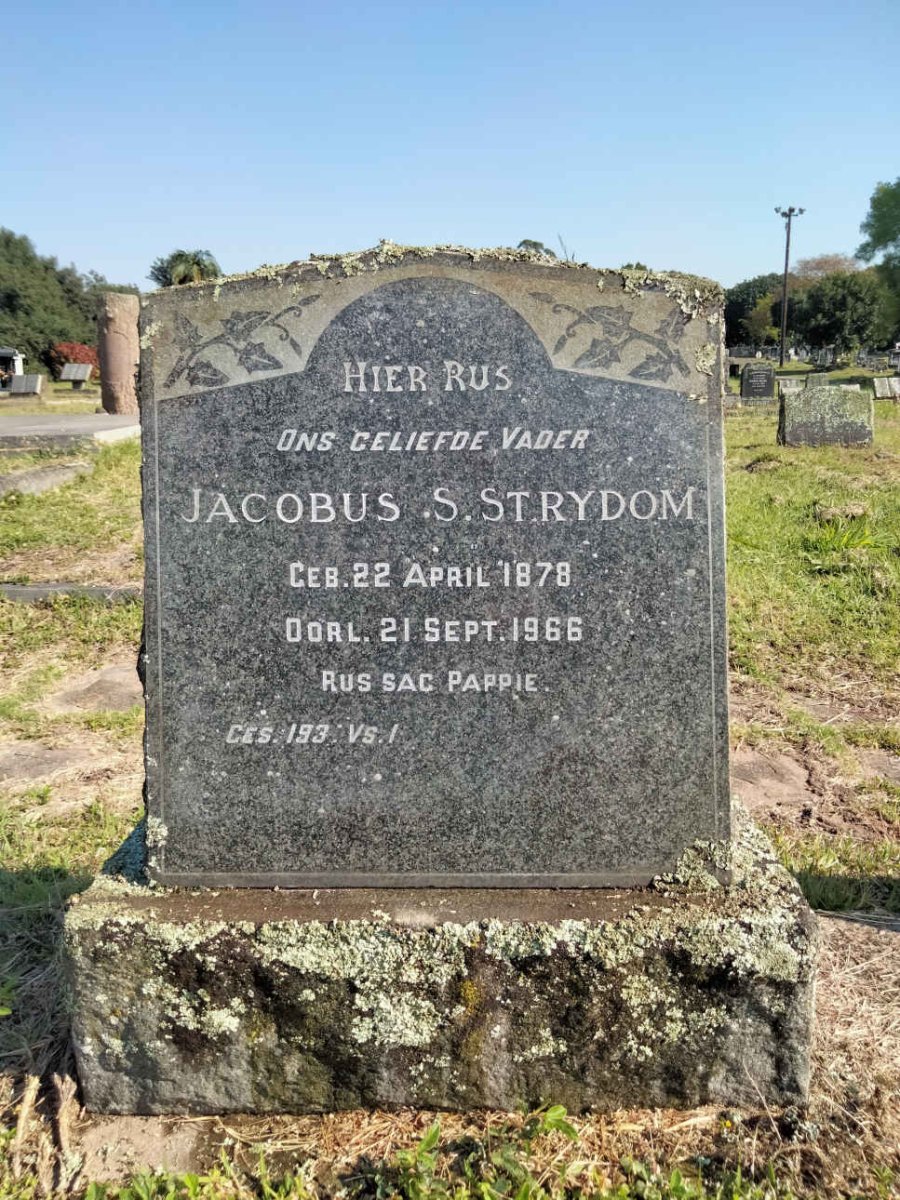STRYDOM Jacobus S. 1878-1966