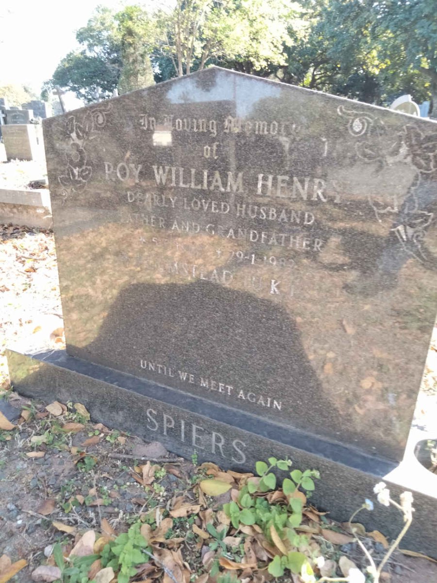 SPIERS Roy William Henry ?-1982