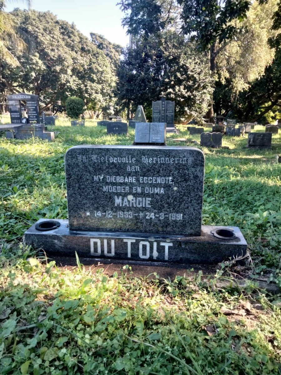 TOIT Margie, du 1933-1991