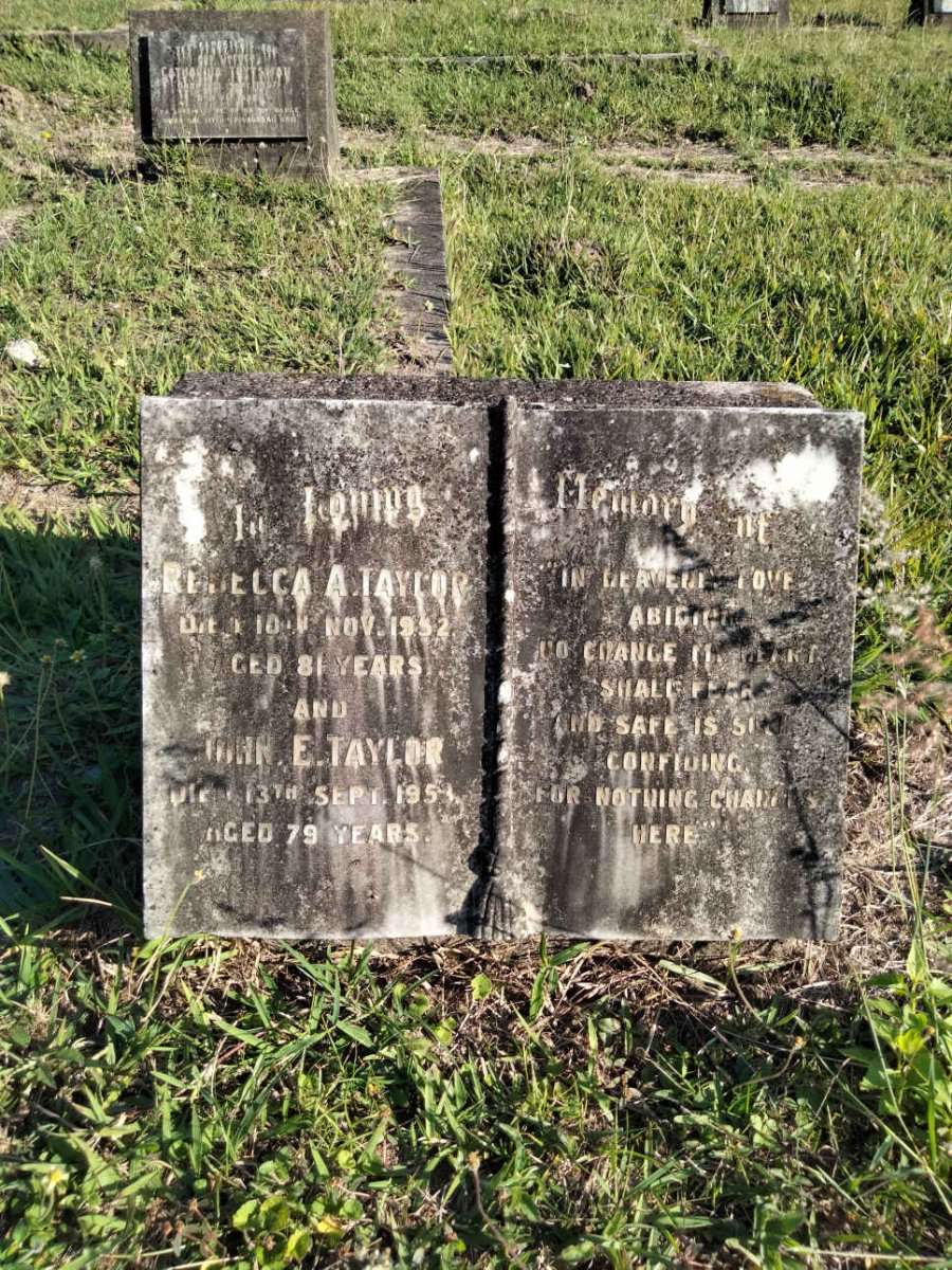 TAYLOR John E. -1953 &amp; Rebecca A. -1952