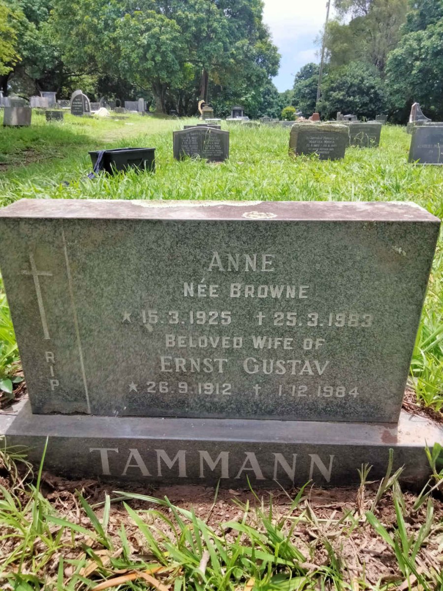 TAMMANN Ernst Gustav 1912-1984 & Anne BROWNE 1925-1983