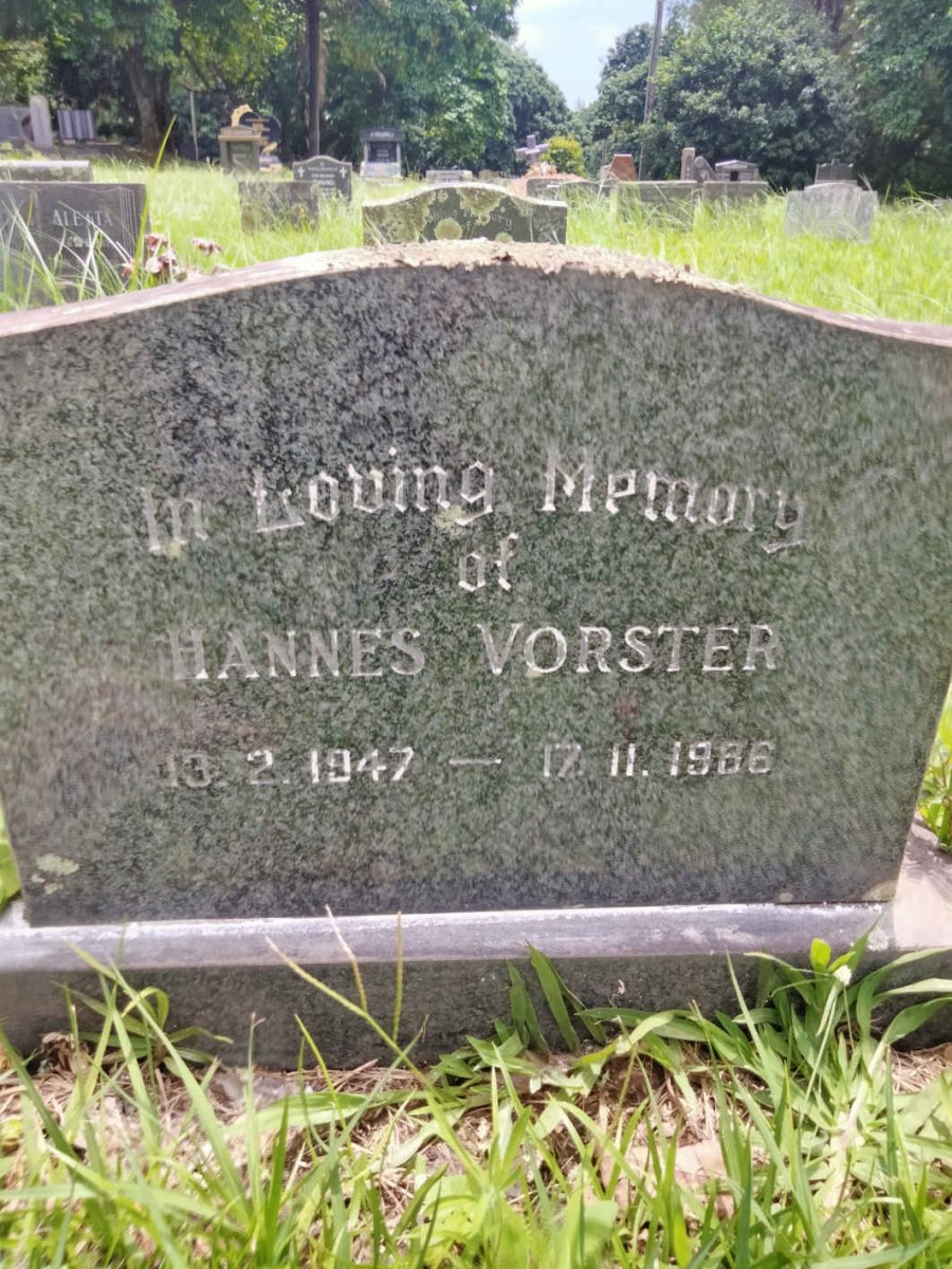 VORSTER Hannes 1947-1986