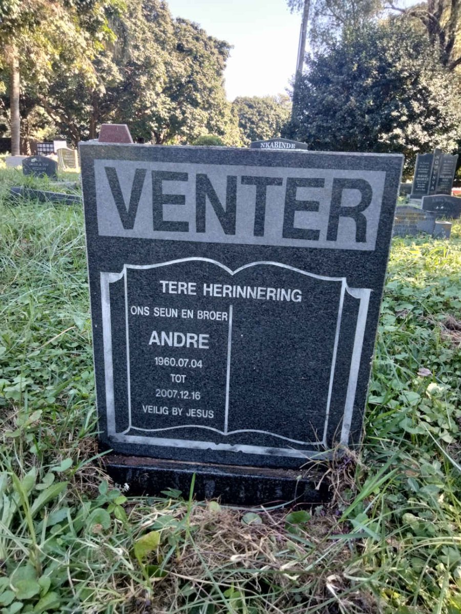VENTER Andre 1960-2007