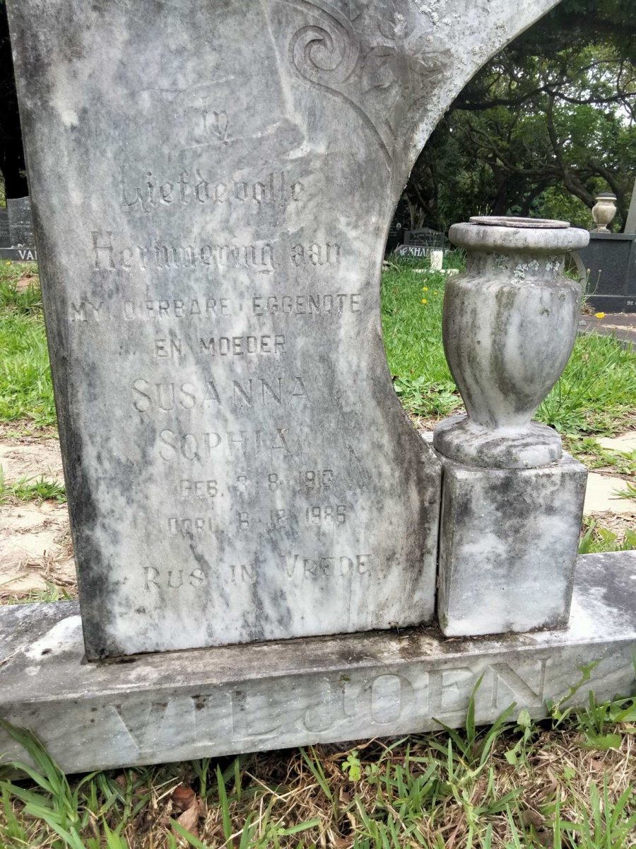 VILJOEN Susanna Sophia 1910-1986