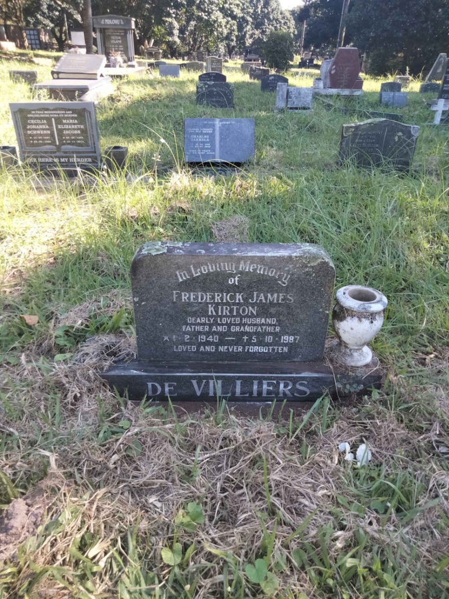 VILLIERS Frederick James Kirton, de 1940-1987