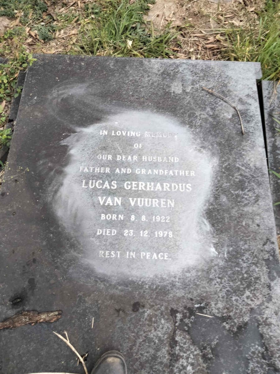 VUUREN Lucas Gerhardus, van 1922-1978