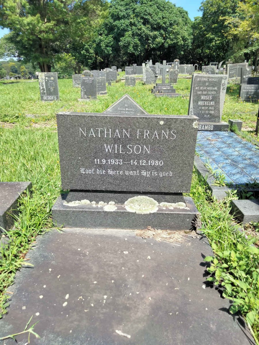WILSON Nathan Frans 1933-1980