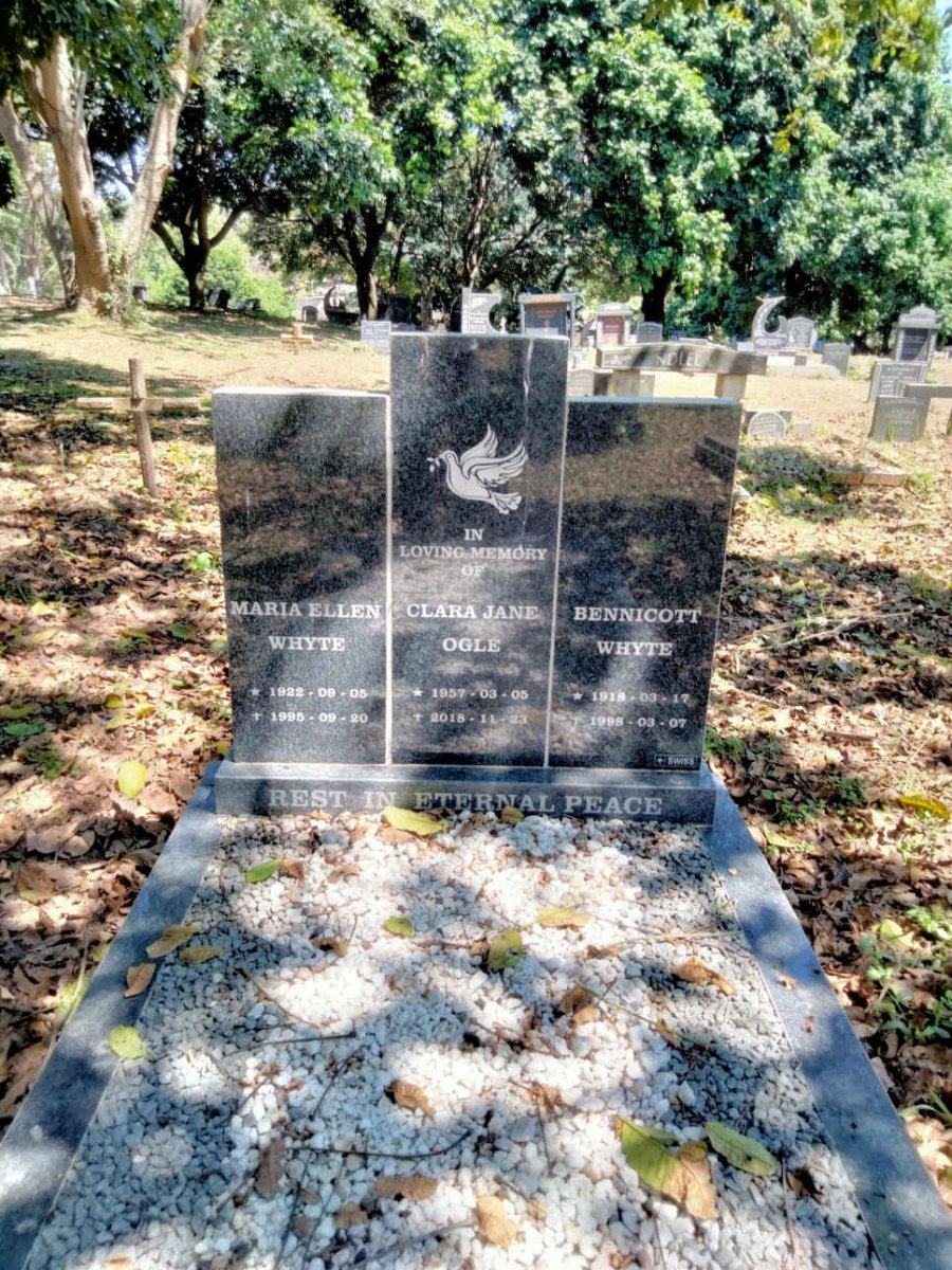 WHYTE Bennicott 1918-1998 &amp; Maria Ellen 1922-1995 :: OGLE Clara Jane 1957-2018