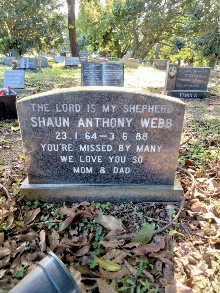 WEBB Shaun Anthony 1964-1988