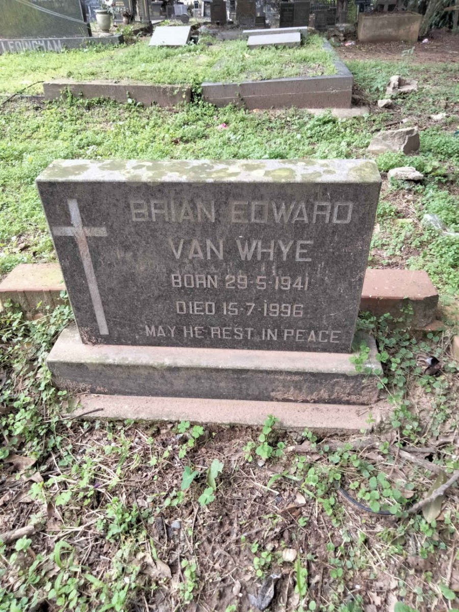WHYE Brian Edward, van 1941-1996