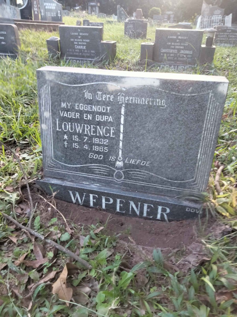 WEPENER Louwrence 1932-1985